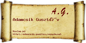 Adamcsik Gusztáv névjegykártya